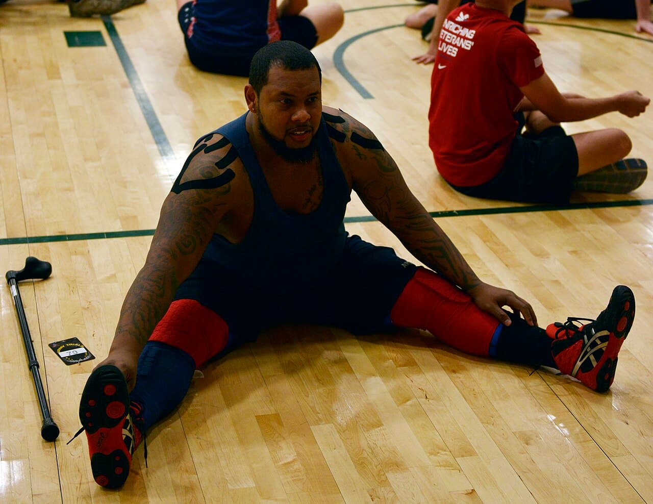 Adaptive athlete in training